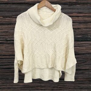 Wooden Ships Cream Cowl Neck Sweater Oversized Knit